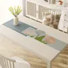 Mantel de cuero impermeable y resistente al aceite, tapete para mesa de comedor, tapete de mesa con patrón floral estilo ins para uso doméstico, protector de mantel de cuero suave