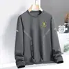 [280 gramos] Sudadera para hombre, estilo primavera/otoño, corte holgado, versátil, moderna, cuello redondo, top casual