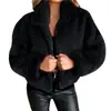 2026 Transfronterizo Amazon Otoño e Invierno Nueva Ropa Femenina Europea y Americana Imitación de Piel de Conejo Cremallera Cárdigan Cálido Felpa Abrigo Exterior