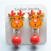 Al Por Mayor Nuevos Aretes de Clip de Dibujos Animados para Niños Sin Agujeros en las Orejas Navidad Colgantes de Cuentas Aretes de Borla Aretes Decorativos para Niñas Un Precio