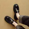 2026 Nuevos Mocasines Casuales de Suela Gruesa de Camelia para Mujer, Zapatos de Cuero Estilo Británico para Primavera y Otoño, Zapatos de Vestir Individuales para Mujer, Talla Grande, Transfronterizos