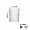 Vasos de Vidrio Transparente con Asas al por Mayor en Stock, Vasos de Cerveza Grabados, Tazas de Té, Vasos de Jugo con Impresión de Logotipo