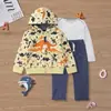 Comércio Exterior Roupas Infantis Atacado Transfronteiriço Primavera e Outono Suéteres com Capuz Jaquetas com Capuz Manga Longa Conjunto de Três Peças para Bebê