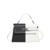 Bolsa Kelly Pequena Quadrada Color Block 2026 para Mulheres, Bolsa de Mão Fashion, Bolsa de Ombro, Bolsa Transversal, Luxo Leve com um Toque de Alta Qualidade, Bolsa com Fechamento de Trava