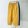 Calça de Perna Torta Plus Size Feminina 2026 Nova Chegada Primavera Verão Cobre a Carne Casual Sarja Lavada Cropped Calça Harem Irmã Gorda 9940
