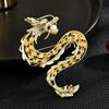 Broche de dragão chinês estilo chinês doze Zodiac elegante requintado casaco de luxo corsage fivela anti-exposição atacado
