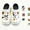 Nuevos Zapatos con Agujeros Accesorios DIY Hebillas para Zapatos Flores para Zapatos Hebillas Decorativas Desmontables 3D Flores para Zapatos Perro Pequeño Café con Leche
