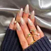 Unhas Postiças Transfronteiriças, Unhas Usáveis, Estilos Curtos, Médios e Longos, Peças de Nail Art Removíveis, Produtos Simples de Unhas Usáveis, Unhas para Atacado