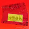 Año del Caballo Nuevo Producto Oro Puro 999 Dinero de la Suerte Billete de Oro Recortado Sobre Rojo Colección Conmemorativa de Negocios Regalo Se Puede Personalizar y Venta al por Mayor