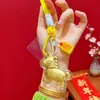 Llavero de Oro Puro 999 Año del Caballo, Colgante Bolsa de Riqueza Instantánea, Adorno para Teléfono, Cordón Rojo de Alta Gama
