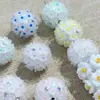 Nova Caneta de Flor de Argila Resistente com Contas Bola de Strass Furo Reto Contas DIY Chaveiro de Celular Acessórios de Corrente para Bolsa