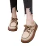 Sapatos de Couro de Salto Grosso com Blocos de Cor Estilo Academia para Mulheres, Coleção Primavera 2026, Antiderrapantes, Resistentes ao Desgaste, Design Coreano, Sapatos Individuais de Nicho