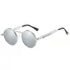 Gafas de Sol Redondas Estilo Retro Steampunk, Gafas de Sol Personalizadas de Moda de Gama Alta, Gafas de Sol Antiviento UV Estilo Urbano Hip-Hop