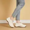 Nuevos Zapatos Blancos de Cuña Slip-On de Moda Primavera para Mujer, Zapatos Casuales de Suela Suave para Madres, Comercio Exterior Transfronterizo