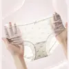 Primera Amor Durazno Blanco Leche Piel Chica Ropa Interior Delgada Sin Costuras Dulce Seda de Hielo Transpirable 10A Seda Triangular Antibacteriano en la Entrepierna