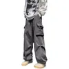 Pantalones Casuales de Trabajo Vintage de Primavera para Hombre de Comercio Exterior Transfronterizo, Diseño de Calle, Pantalones Rectos de Pierna Ancha Sueltos de Nicho al por Mayor