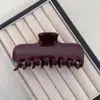 Pinza de Garra Grande para el Cabello con Patrón de Tinta Estilo Vintage para Mujer, Pasador para la Parte Posterior de la Cabeza, Pinza de Tiburón, Nuevo Accesorio para el Cabello 2025