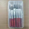 Conjunto de pincéis de 6 peças com pontas variadas e cerdas de nylon para pintar bonecos de gesso, pintura a óleo digital, coloração acrílica e pintura manual