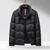 Chaqueta de plumón para hombres jóvenes y de mediana edad, 90% plumón de pato blanco, cuello alto, estilo corto, engrosada, a prueba de viento, abrigo para hombre para ir al trabajo, venta al por mayor