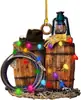 Botas y Sombreros Navideños de Venta Caliente Transfronteriza, Colgantes de Coche de Acrílico, Colgantes para Árbol de Navidad, Decoraciones para el Hogar