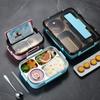 Venta Directa de Fábrica Caja Bento de Acero Inoxidable 304 Caja de Almuerzo Dividida Plato para Comida Rápida con Tapa Portátil Aislada Caja de Almuerzo para Estudiantes