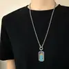 Pingente Thangka Prata de Lei S925 Deus da Riqueza Amarelo Tara Verde Fivela Universal Retrô Oito Tesouros Design de Nicho Pingente do Tibete