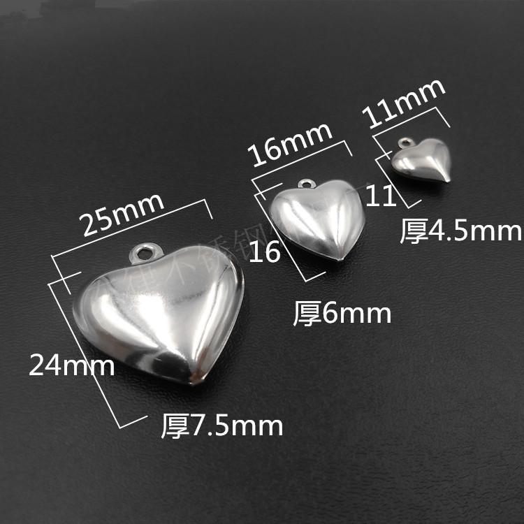 不锈钢心形小吊坠吊牌