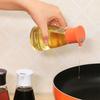 Frasco de condimento de vidrio con tapa creativa, botella de vinagre, bote de salsa de soja, botella de condimento transparente, sellado a prueba de fugas, líquido 217 g