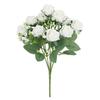 Flor Simulada Mini Rosa Boda Novia Ramo para Sostener Decoración Arreglo Floral para Sala de Estar Rosa Degradada Flor Artificial Venta al por Mayor