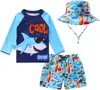 Traje de Banho Infantil Masculino Duas Peças Personalizado Desenho Animado Fofo Proteção Solar Secagem Rápida Calção de Natação Bebê Coreano Bebê Ins