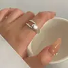 Anillo de Plata de Ley 925 Simple Dulce Fresco Flor Otoño Invierno Nuevo Anillo para Mujer ins Sensación de Alta Gama Anillo de Junta Abierta Ajustable