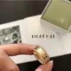 Versión de Gama Alta Anillo Firma Trébol de Cuatro Hojas Anillo Calidoscopio Chapado en Oro V con Oro Rosa de 18 Quilates, Diseño Simple y Lujoso con un Toque de Gama Alta