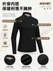 Moletom com Zíper Parcial Penas de Ganso Acetato Gola Alta Pulôver Outdoor Outono/Inverno Masculino Feminino Camada Base Camadas Antibacteriano Manga Longa