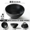 Tigela de Melamina Preta Kaiba para Macarrão Tigela de Plástico para Sopa Macarrão Ramen Arroz Macarrão Tigela Grande Especial de Loja de Macarrão Tigela Quente Picante Comercial