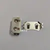 Portapilas de Botón CR2450 Pieza de Contacto de Batería de Acero al Manganeso Niquelado Portapilas para Montaje Superficial SMT Pieza Conector de Batería Soldable