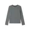 En Stock Camiseta Básica Suave de Cuello Redondo, Ligera, de Acetato de Lyocell, Lana, Tencel, Delgado y Elegante, Manga Larga 9936