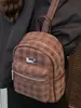 Mochila Casual de Moda para Mujer 2025 Verano Nuevo Diseño Personalizado Mochila Pequeña de Cuadros Mochila Pequeña Casual Estilo Occidental