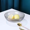 Plato de Frutas de Plástico Transparente Engrosado Estilo Chino Cocina Sala de Estar Limpieza Suave y Conveniente Plato de Frutas Cesta de Frutas Simple de Fondo Plano