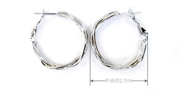 EH602254银线编织耳圈小版耳圈
