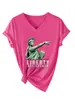 Liberty Has Spoken Amazon eBay Tienda Independiente Moda Casual Camiseta de Manga Corta con Cuello en V para Mujer