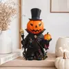 Lanterna de Abóbora Cary de Novo Produto Transfronteiriço Lanterna de Abóbora de Resina de Terror para Halloween Ornamento de Arte para Desktop