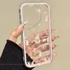 Adequado para Capa de Celular Huawei Pura80, Desenho Animado Fofo P50 Pro Novo Modelo, Silicone de Borda Completa com Pequeno Design Floral e Coelho de Orelhas Longas