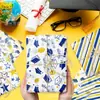 Wx-Azul Temporada de Graduación Papel Sydney 17g Dulce de Regalo Papel de Envoltura a Prueba de Humedad Estrella Raya Papel Decorativo de Copia