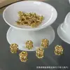 Base de Flor de Estrella de Cinco Puntas Dorada, Accesorios Colgantes de Pulsera con Base de Flor de Cinco Pétalos, Piezas de Accesorios DIY