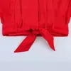 Ropa de mujer transfronteriza 2026 nueva moda estilo europeo y americano chaqueta con cremallera y cuello polo con cinturón para mujer B483051