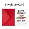Modelo Novo Transfronteiriço 1 Peça/Conjunto Conjunto de Envelopes para Cartão de Aniversário Cartão de Aniversário Dobrado Cartão de Mensagem de Aniversário