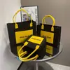 Bolsa Tote de Feltro em Estoque, Bolsa Tote Tendência Estilo Ins, Nova Bolsa de Feltro Color Block da Moda, Bolsa de Presente de Luxo