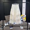 MX Industria Pesada Malla Costuras Multicapa Multipanel Encaje Onda Inteligente Lunares Pastel Esponjoso Vestido de Hada para Mujer