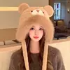 Adorable Oveja de Lana Peluche Versátil Protección para Orejas Gorro para la Cabeza para Mujeres Pulóver Engrosado Protección contra el Frío Gorro Cálido a Prueba de Viento