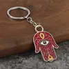 Chaveiro Mão de Fátima, pingente de palma olho grego em liga com gota de óleo, decoração de bolsa estilo étnico, presente em estoque